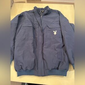 PLAYBOY Men's Blue Bomber Jacket
